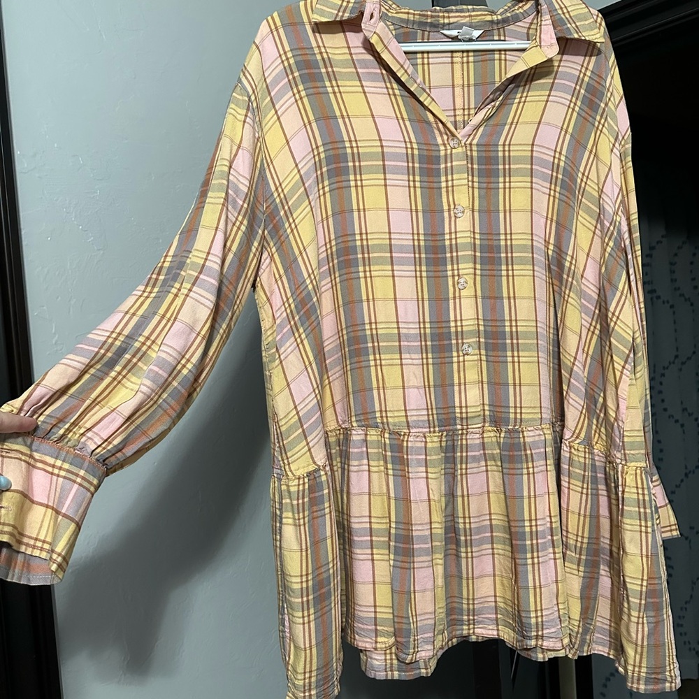 Plaid Button-Up Women’s dress